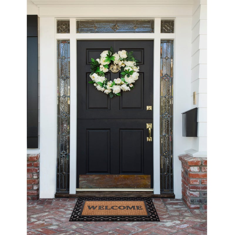 Achim Wrought Iron Rubber Door Mat, Art Deco - 18 Inch Width, 30 Inch Length - Durable, Easy to Clean & Decorative Outdoor Welcome Mats - Heavy Duty for All Weather - Doormat Traps Dirt, Debris, & Mud - Image 2